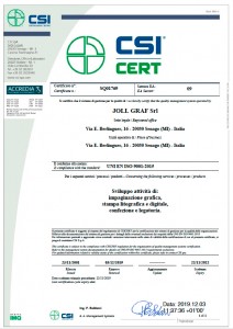 Joll Graf certificazione